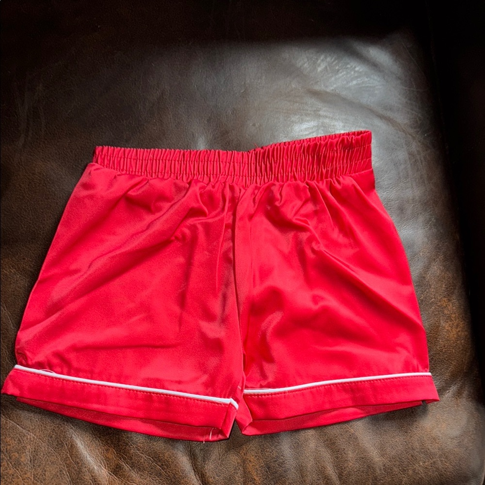Sugar Red Relaxed Fit Shorts with Cuffed Hems